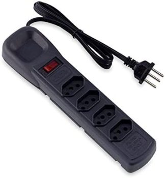 Filtro de Linha com Disjuntor, Force Line, Acessórios para Computador, Preto