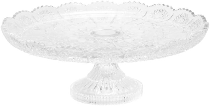 Prato para Bolo de Cristal com Pé Starry 18cm x 9 cm – Wolff
