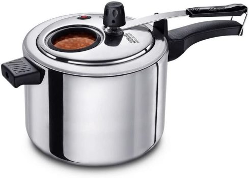 Panela de Pressão Em Alumínio Polido 4.5L Com Viso 6014 Mta