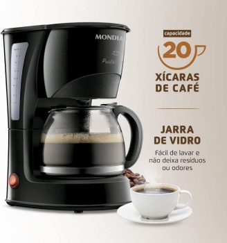 Cafeteira Elétrica Pratic 20X, Mondial, 110V, 600W, Preto – CN-01-20X