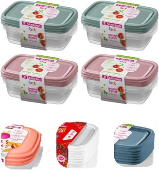 Conjunto com 12 Potes Plásticos Herméticos, Tampa Fácil, 785ml – Sanremo Cor:Sortidos