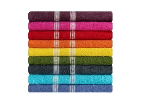 Kit 10 Toalhas de Banho Simples Jade 100% Algodão – 60cm X 1.20m