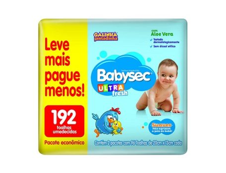 Lenço Umedecido Babysec Galinha Pint Ultrafresh 192 Unids