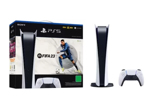 PlayStation 5 Edição Digital 825GB 1 Controle – Branco Sony com FIFA 23
