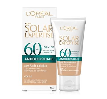 Protetor Solar Facial L’Oréal Paris Solar Expertise Antioleosidade Fps60 Cor 1.0 Clara 40G Visite a loja L’Oréal Paris