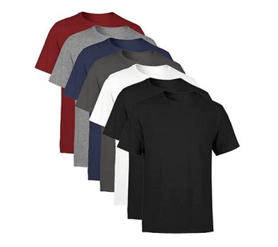Kit 7 Camisetas Masculina Manga Curta Lisa Algodão Premium