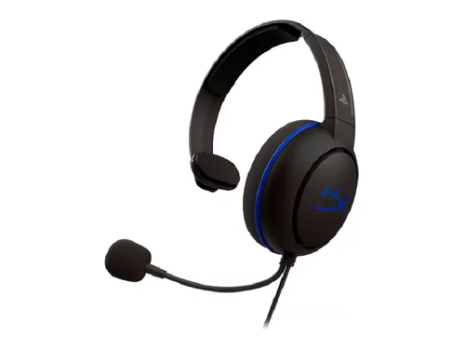 Headset Gamer HyperX Cloud Chat, Drivers 40mm, PS5 e PS4, P3, Preto e Azul – HX-HSCCHS-BK/AM