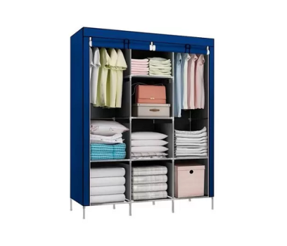 Guarda Roupa Dobrável Organizador De Roupa Azul 88130b – DecoTeam
