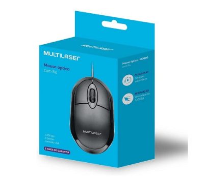 Mouse Classic Box Óptico Full Black USB – MO300