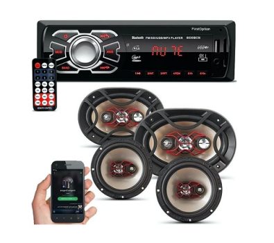 Kit Som Automotivo Bluetooth Auto Falante Bravox 6 + 6×9 69