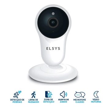 Câmera de Segurança Wi-Fi HD ESC-WY3, Elsys, Branca