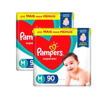 Fralda Pampers Supersec M – 180 Unidades