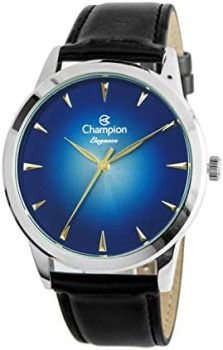 Relógio Feminino, Champion,linha Elegance CN20828F pulseira em couro sintético preto