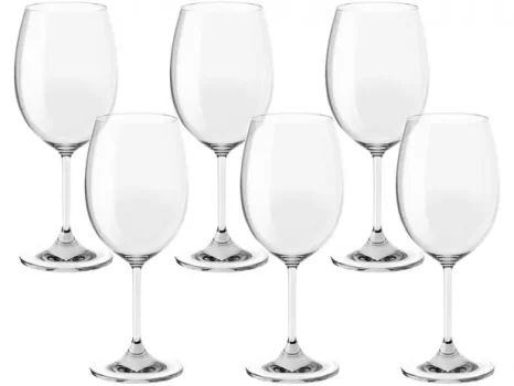 Jogo de Taças para Vinho de Cristal 350ml 6 Peças – Haus Sense
