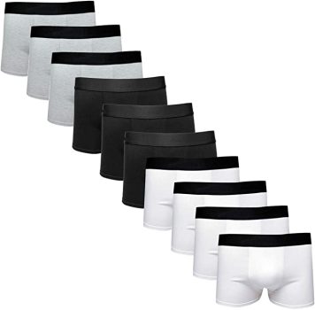 Kit Com 10 Cuecas Boxer Cotton Confort Masculina