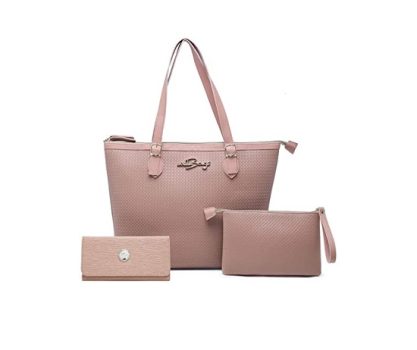Kit Bolsa Feminina Tipo Sacola + Necessaire + Carteira Willibags