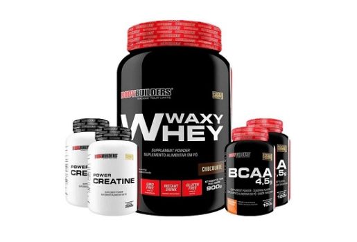 Kit Waxy Whey 900g + 2x BCAA 100g + 2x Power Creatina 100g – Bodybuilders