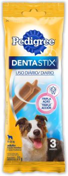 Petisco Pedigree Dentastix Cuidado Oral Para Cães Adultos Raças Médias, 3 Unidades