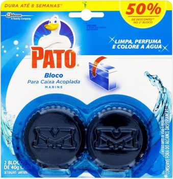 Kit Desodorizador Sanitário Pato Caixa Acoplada Marine 40g 2UN 50% Desconto na Segunda Unidade