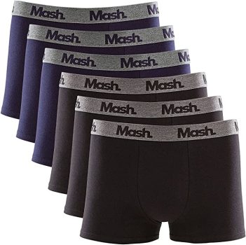 Kit 6 Cuecas Boxer Algodão, Mash, Masculino
