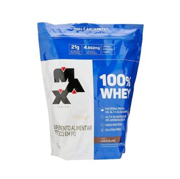 100% Whey – 900G Refil Chocolate – Max Titanium, Max Titanium