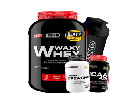 Kit Whey Protein 2kg + Bcaa + Creatina + Shaker