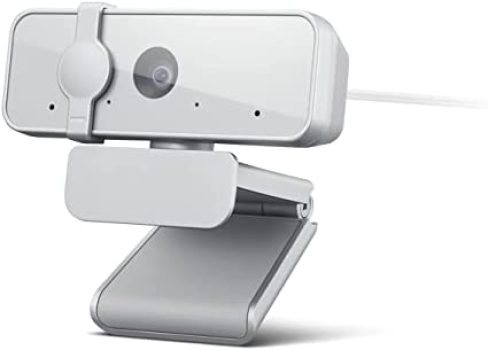 Webcam Lenovo 300 Full HD Com 2 Microfones Integrados 1080p 30fps USB Cinza Claro GXC1E71383