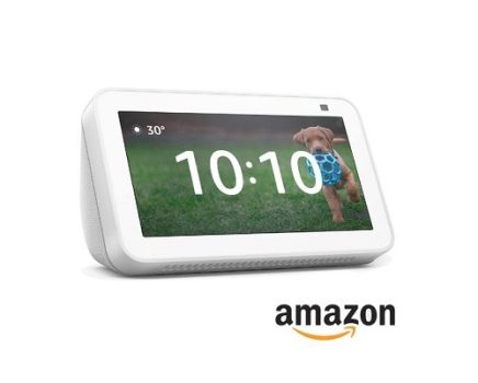 Smart Speaker Amazon com Smart Display de 5″ com Alexa e Câmera de 2 MP Branco – Echo Show 5