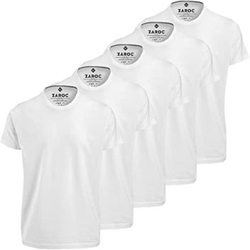 Kit 5 Camisetas Masculinas Slim Fit Básicas Algodão Premium