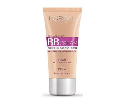 Base BB Cream Hidratante L’Oréal Paris 5 em 1 Cor Média FPS 20, 30ml