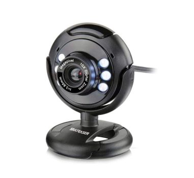 Webcam Multilaser Plug E Play 16Mp Nightvision Microfone Usb Preto – WC045