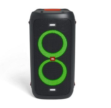 Caixa de Som Amplificada JBL Party Box 100 Bluetooth e Luzes LED, 160W, Preto