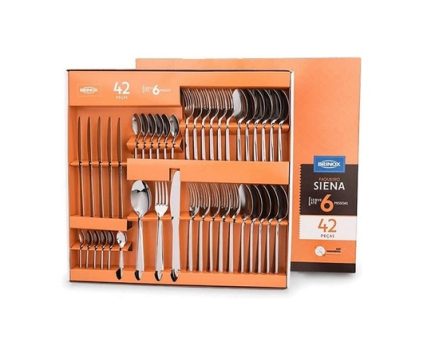 Faqueiro 42 Pçs Inox Siena Serve 6 Pessoas Brinox 5109/120