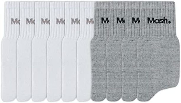 Kit 10 Meias Cano Curto Algodão, Mash, Masculino