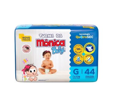 Fralda Turma da Mônica Baby Mega G 44 Unidades