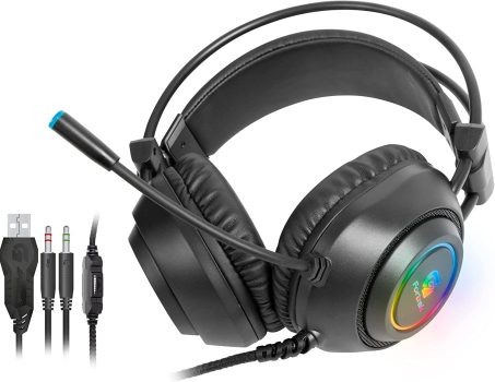 Headset Gamer RGB Crusader Preto FORTREK