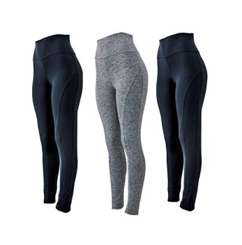 KIT 3 Leggings Montaria Plus Size Suplex Cós Alto