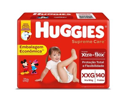 HUGGIES Fralda Supreme Care XXG – 140 fraldas, Cor: Vermelho