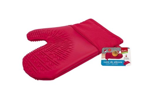 Luva de Silicone com Euro Vermelho