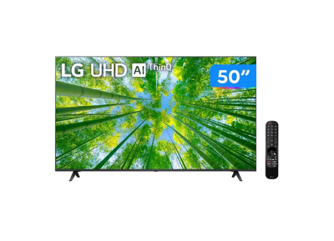 Smart TV 50” 4K LED LG 50UQ8050 AI Processor – Wi-Fi Bluetooth HDR Alexa Google Assistente 3 HDMI