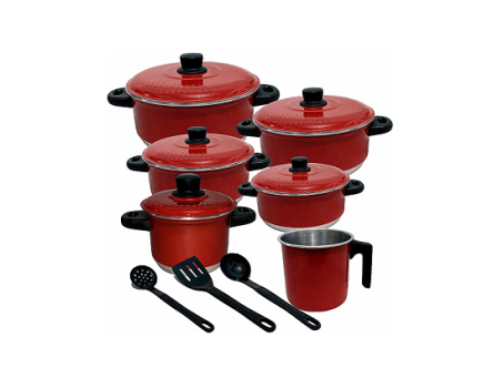 Kit Jogo Panela Caçarola +caneco(leiteira) +brinde 10pçs