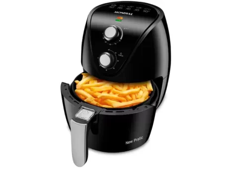 Fritadeira Elétrica sem Óleo/Air Fryer Mondial – New Pratic AF-31 Preta 3,5L com Timer