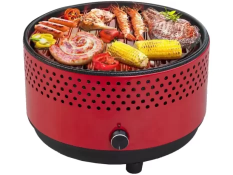 Churrasqueira a Carvão Portátil com Ventilador – Nell GB-PC1 PR com Assadeira