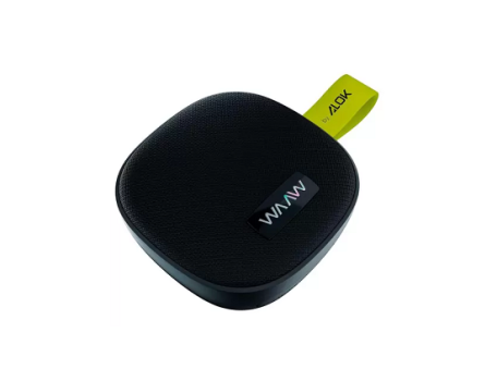Caixa de Som Portátil WAAW by Alok ME 100SB, 5W, Bluetooth, Resistente à Água IPX6, Preto e Verde – WAAW0002