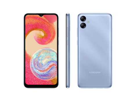 Smartphone Samsung Galaxy A04e 64GB Azul 4G Octa-Core 3GB RAM 6,5” Câm. Dupla + Selfie 5MP