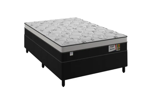 Cama Box Casal (Box + Colchão) – Plumatex Molas Ensacadas Alfa