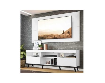 Rack c/ Painel TV 65″ e Pés Retrô Flórida Multimóveis