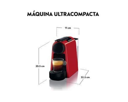 Nespresso Essenza Mini Cafeteira 110V, máquina de café Espresso compacta para casa, máquina de cápsula / cápsula elétrica automática (vermelha)