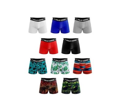 Kit 10 Cuecas Boxer Adulto Microfibra Laycra – Polo Voker