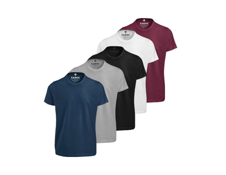Kit 5 Camisetas Masculinas Slim Fit Básicas Algodão Premium